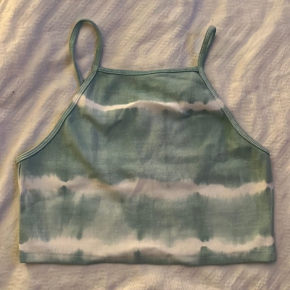 Zara Blue Tie-Dye Top